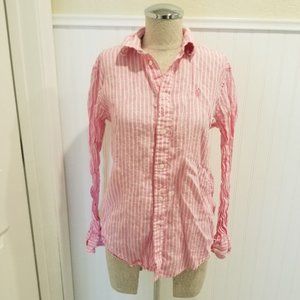 Ralph Lauren Pink/White Button Down Size S/P